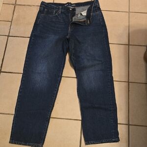 Old Navy Womens Dark Blue OG LOOSE HIGH RISE 16 TALL Jeans